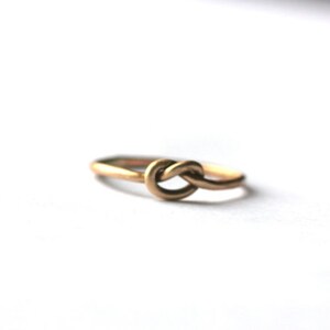 Promise ring, knot ring infinity ring, Gold ring Rose gold ring silver ring, stacking ring image 5