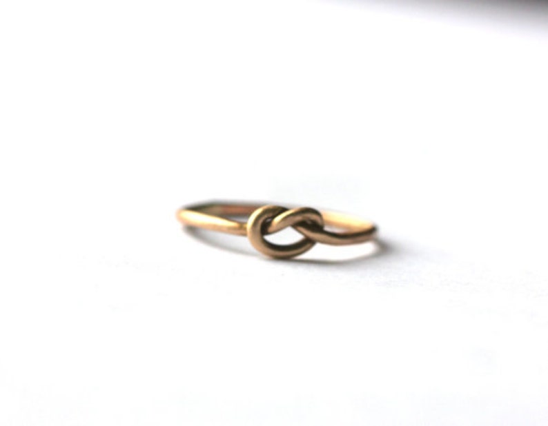 Promise ring, knot ring infinity ring, Gold ring Rose gold ring silver ring, stacking ring image 5