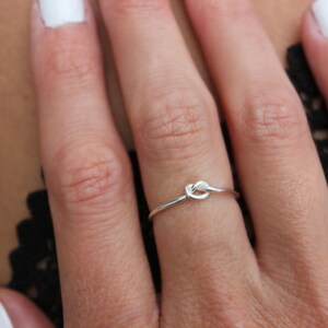 Promise ring, knot ring infinity ring, Gold ring Rose gold ring silver ring, stacking ring image 4