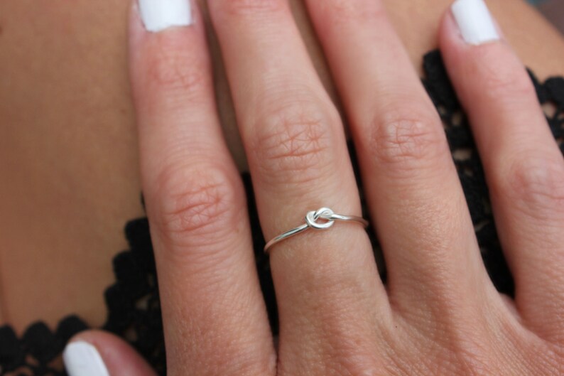 Promise ring, knot ring infinity ring, Gold ring Rose gold ring silver ring, stacking ring image 4