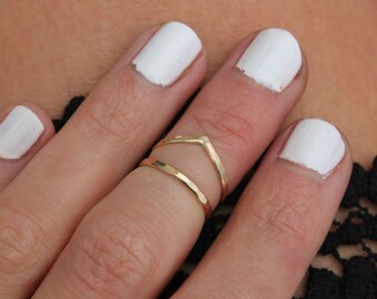 Midi rings ∙ Gold midi ring set ∙ Gold knuckle rings ∙ Stacking rings ∙ Midi ring ∙ Gold ring ∙ Gold filled rings ∙ Stacking rings