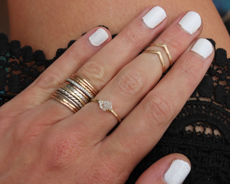 Gold Knuckle Ring Set Gold Rings Stacking Rings Midi Etsy