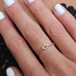 Promise ring, knot ring infinity ring, Gold ring Rose gold ring silver ring, stacking ring image 2