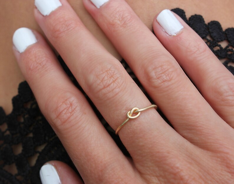 Promise ring, knot ring infinity ring, Gold ring Rose gold ring silver ring, stacking ring image 2