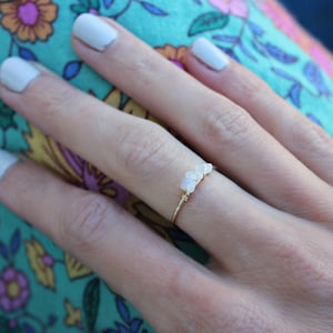 Gold ring, moonstone ring, personalized gifts - June birthstone ring - skinny gold ring, midi rings, 14k gold filled ring, gifts for Women