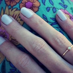 Gold opal ring ∙ Skinny gold ring ∙ Opal ring ∙ Gold filled ring ∙ Rings for Women ∙ Midi rings