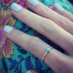Gold ring ∙ Turquoise ring ∙ Gold filled ring ∙ Stacking ring ∙ Midi rings ∙ Statement ring, gifts for her