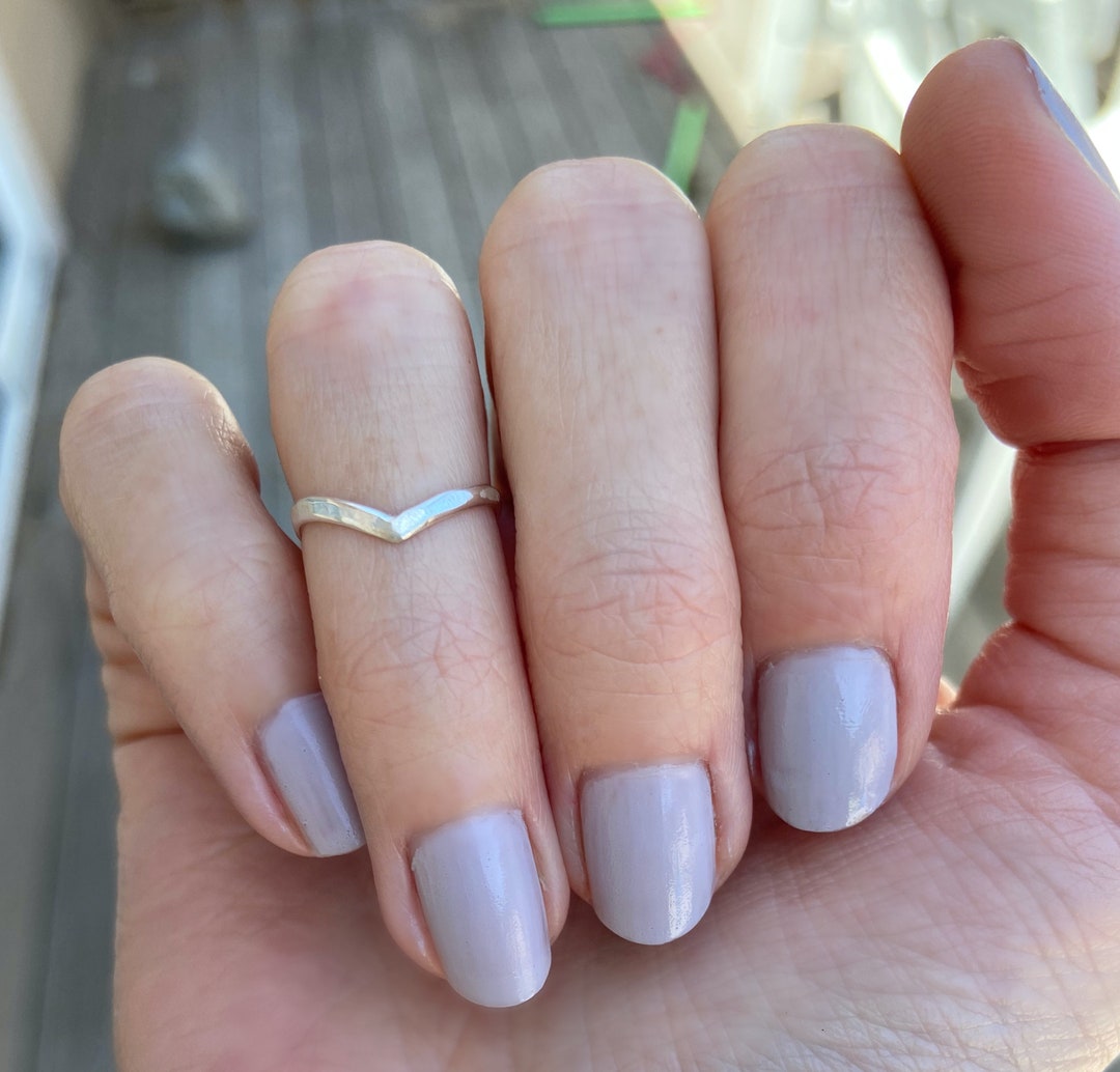 Midi Rings Sterling Silver Knuckle Ring Chevron Stacking - Etsy