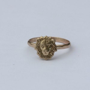 Lion ring knuckle ring, gold ring, stacking ring image 3