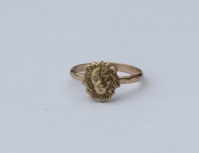 Lion ring knuckle ring, gold ring, stacking ring image 3