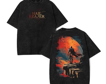 Darrow of Lykos Oversize Cotton Washed T-Shirt, Rise for Mars Design Clothes, Dystopian Sci-Fi Fan Apparel