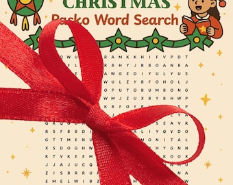 Philippinische Weihnachtswortsuche zum Ausdrucken | Pinoy Pasko Gesellschaftsspiel | Feiertags-Aktivität | Sofort Download