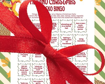Philippinische Weihnacht Pasko Bingo Printable | Lustiges Philippinisches Gesellschaftsspiel | Pinoy Urlaub Eisbrecher | Sofort Download