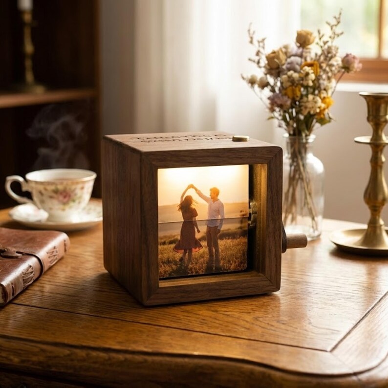 Personalized Photo Flipbook Animation Box,custom Wooden Photo Book With ...