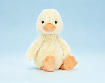 Jellycat Bashful Duckling Plüschtier Neu mit Etikett Authentisch Mit Staubbeutel Original Medium