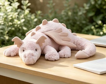 Jellycat Rosendrache Plüschtier, großes rosa Fabelwesen, Kinderzimmer Deko