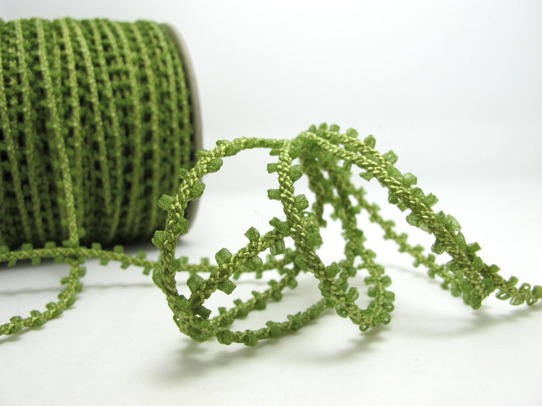 Base Ribbons 2 Yards Picot Edge Ribbon, Rococo Trim Base, Woven Ribbon, Ombre ...