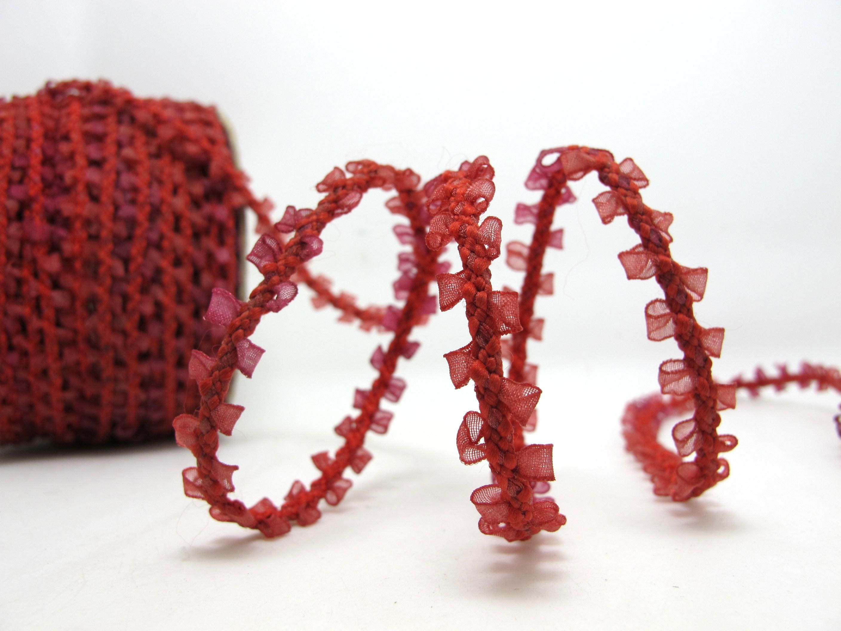 Rococo Ribbon Plate 2 Yards Picot Edge Ribbon, Rococo Trim Base, Woven Ribbon, Ombre ...