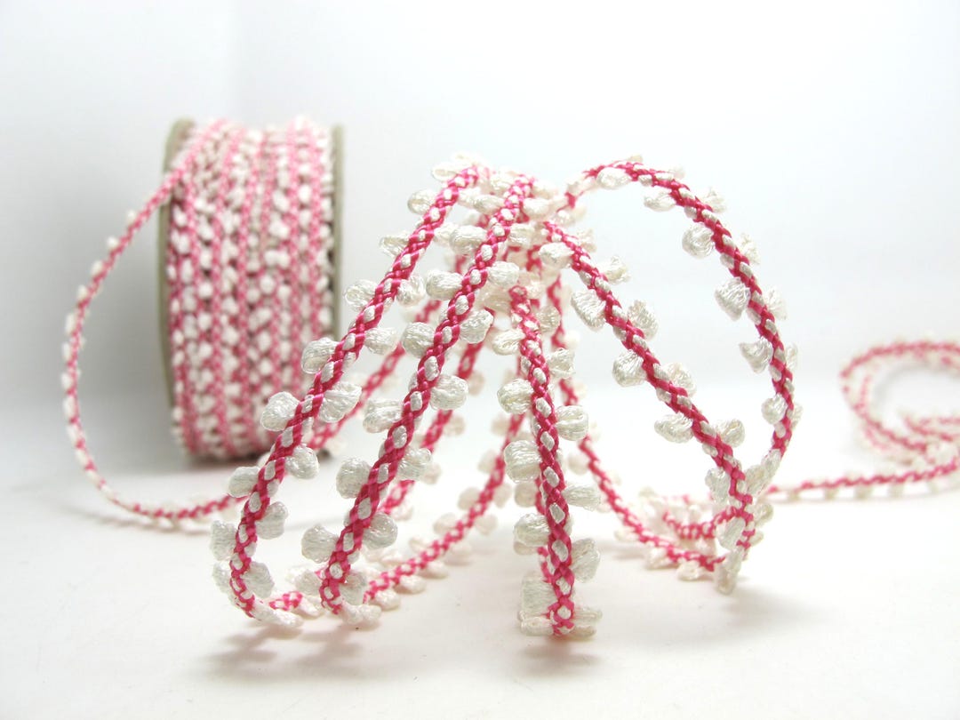 Rococo Ribbon Plate 2 Yards Picot Edge Ribbon, Rococo Trim Base, Woven Ribbon, Ombre ...