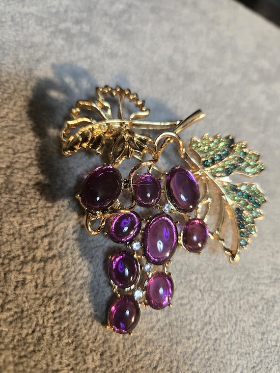 Newer Grape Broach Purple and Green