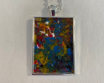 Original Abstract Painting Pendant