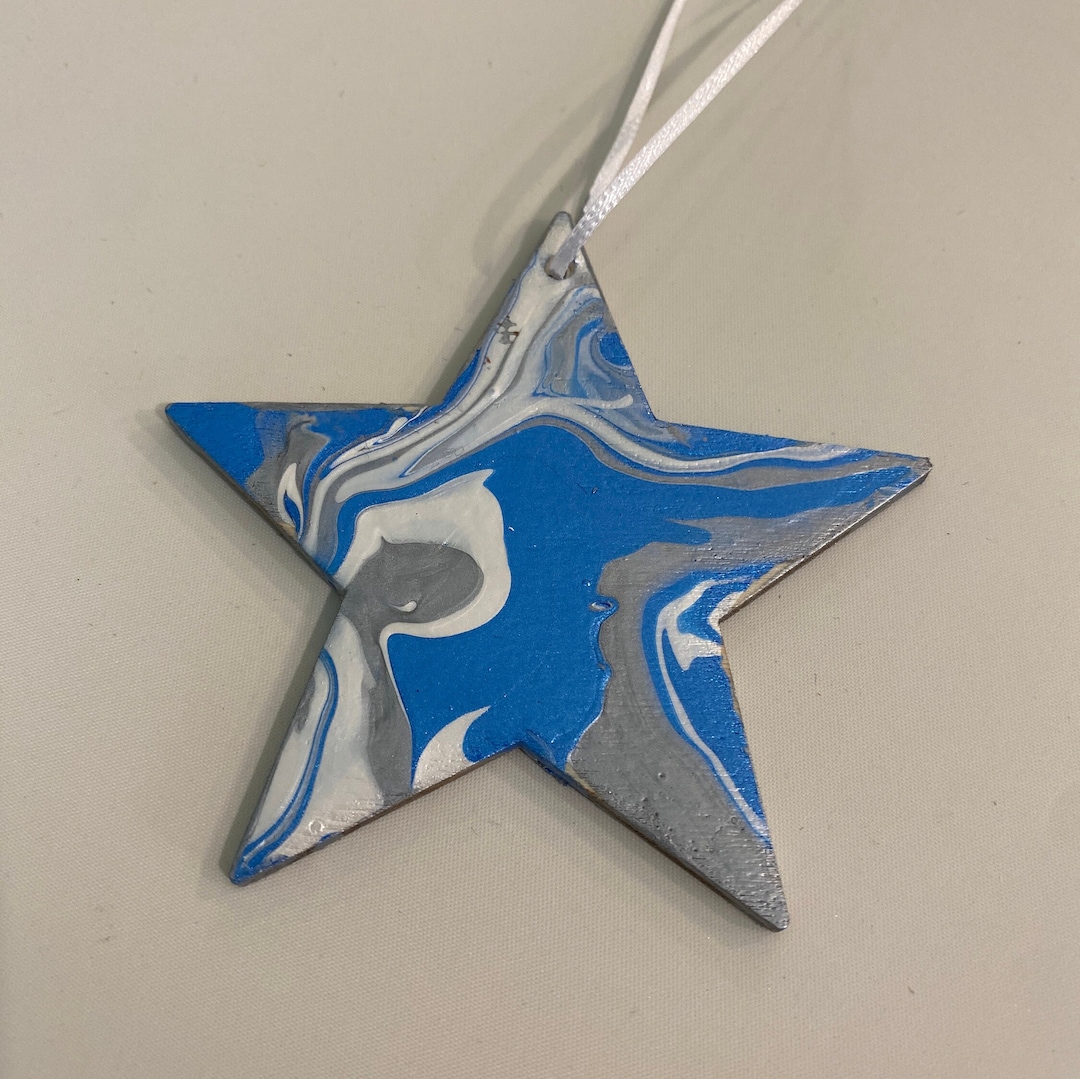 Hand Painted Star Ornament - Etsy