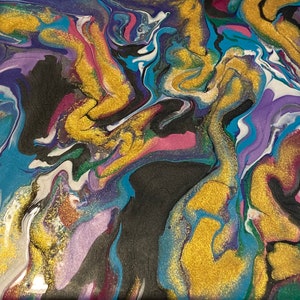 Gold Flow Blank Note Cards