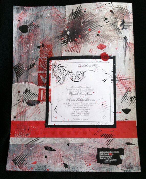 custom wedding invitation collageimages just sample images etsy