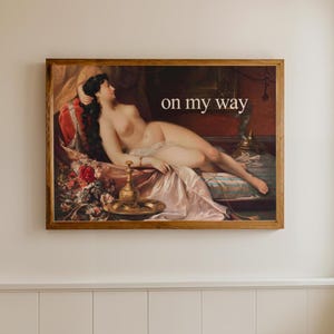 On My Way, Funny Vintage Bathroom Decor (Wall Art Digital Download)