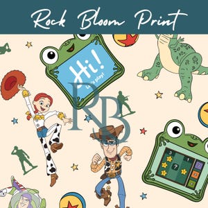 Story Friends seamless pattern, Magical seamless, Cartoon seamless pattern for Fabric Sublimation