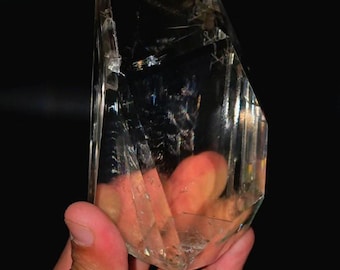 Optical Calcite Iceland Spar Crystal: Double Refraction, Clarity Stone