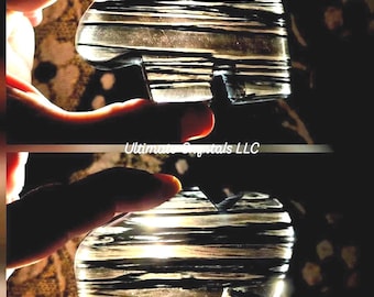 Conjunto de tótems Zuni de oso búfalo de obsidiana Midnight Lace tallados a mano – Figuras de tótem de protección y abundancia