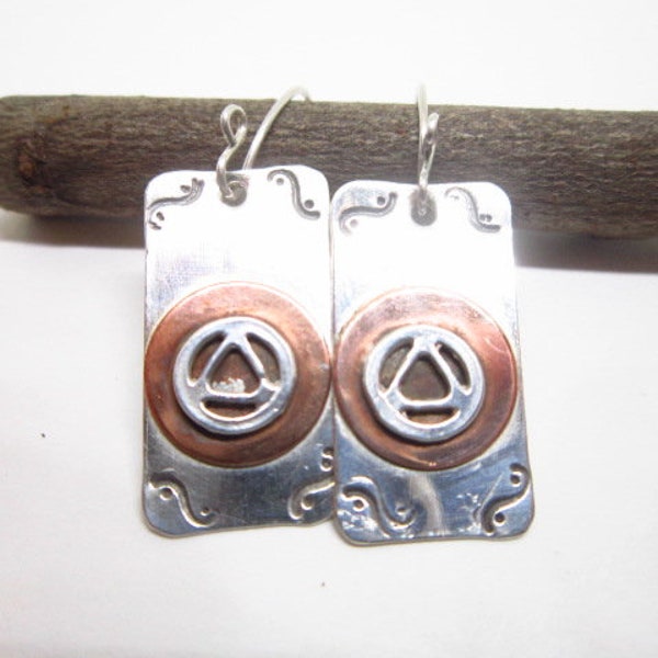 STERLING SILVER & Copper AA Recovery Earrings