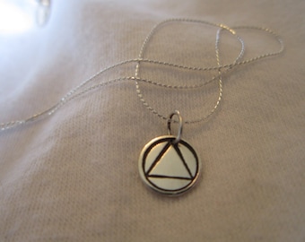 Petite STERLING SILVER AA Charm Necklace