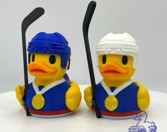 Team USA Hockey Gold Medal Duck | Olympic Champion 3D Printed Duck | 7-Color Patriotic Collectible | USA Ice Hockey