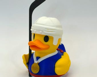 Team USA Hockey Gold Medal Duck | Olympic Champion 3D Printed Duck | 7-Color Patriotic Collectible | USA Ice Hockey