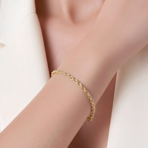 18k Saudi Solid Gold Bracelet - Etsy