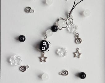 Lucky Black Cat Phone Charm