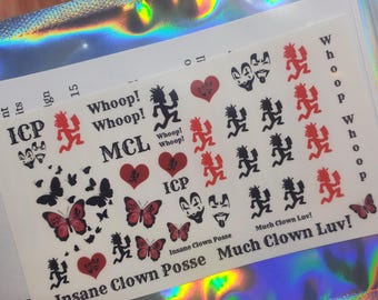Water slide nail decals