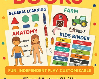 Toddler Learning Binder Printable | 140 Pages, Montessori Busy Book  digital download