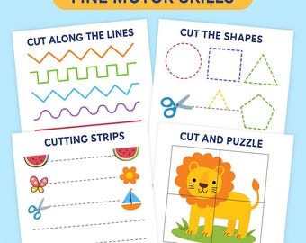 Scissor Skills Activities | 210 Printable Pages, Fine Motor (Digital Download)