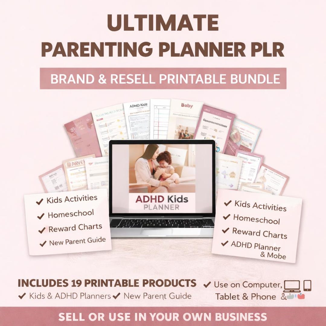Ultimate Parenting Bundle Printable Planners and Activities PLR | Kids ...