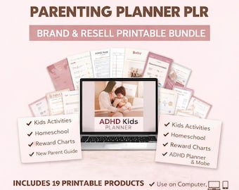 Ultimatives Eltern Paket druckbare Planer und Aktivitäten PLR canva | Anleitung für Eltern (digitaler Download)