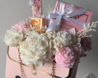 Bouquet di candele profumate in cera di soia – Candele di lusso artigianali – Pronte per essere regalate – Regalo per la casa – Regalo islamico - House of Safa