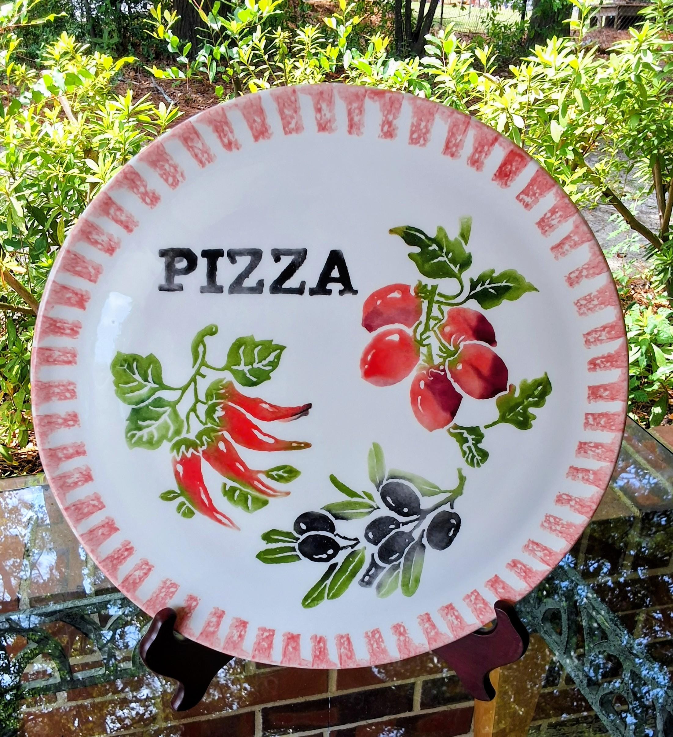 Vintage Italian Pizza Plate - Etsy