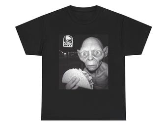 Gollum Essen Taco T-Shirt | Lustiges Tolkien Parodie Tee