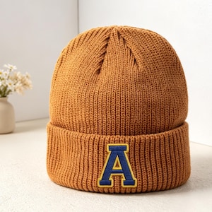 Personalized Winter Knitted Hat With Name,Custom Logo/Text  Beanie Hat,Christmas gifts Gift for girl boy dad mom,Embroidered Winter Hats.