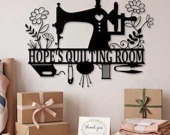 Sewing room sign, personalized sign,gift for mom, metal sewing sign, gift for grandma, quilting sign, farm sign, gift for her