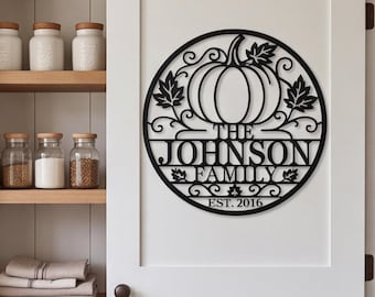 Last Name Sign, Family Name Sign, Metal Wall Art, Home Decor, Custom Sign, Personalized Sign, Outdoor Wall Art, Custom Metal Sign