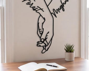 Wedding Decor, Anniversary Gifts, Couple Art, Custom Sign, Personalized Metal Sign